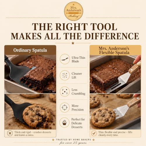 Mrs. Anderson’s Baking Mini Flexible Brownie Cookie Spatula, Stainless