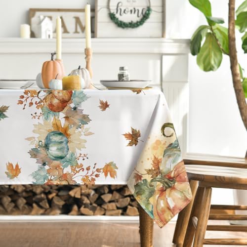 Horaldaily Fall Tablecloth 60 x 84 Inch Rectangular Thanksgiving