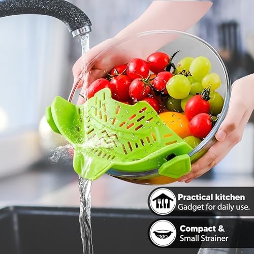 Clip On Strainer, Pot Strainer for Pasta, Vegetables, Fruit and Meat