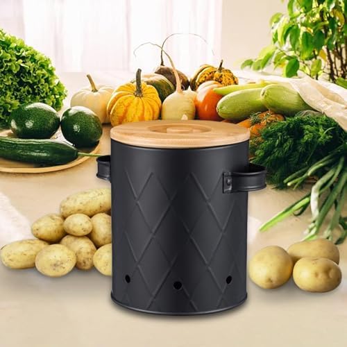 Potato Storage Tin Storage Canister with Airtight Lid, Potato Onion