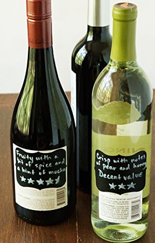 Cestari Large Chalkboard Labels – 54-Pack Black Reusable Jar Labels