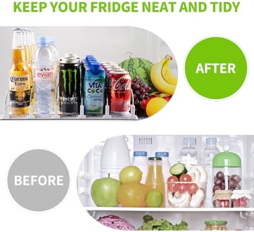 Coanto Drink Organizer for Fridge, 3 Row & 5 Row