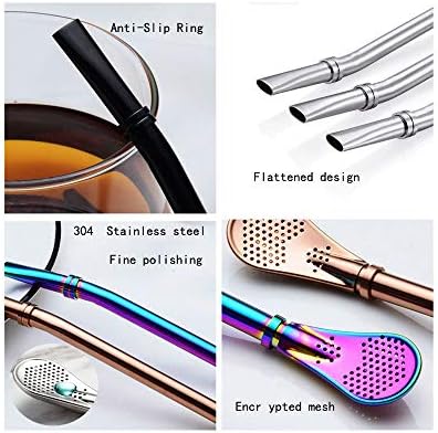 Yerba Mate Bombilla Stainless Steel Straw Loose Leaf Tea Infuser