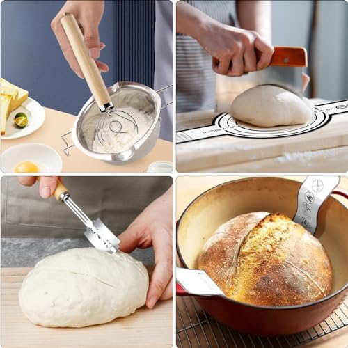Sourdough Starter Kit, 24PCS Sourdough Bread Baking Supplies, 9"Round