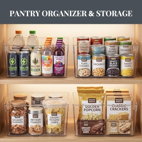 Heyuzb Clear Storage Bins Plastic