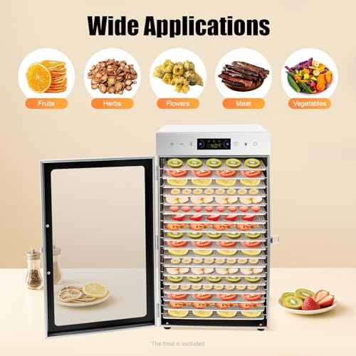 Food Dehydrator Machine, 18 Stainless Steel Trays, 800W