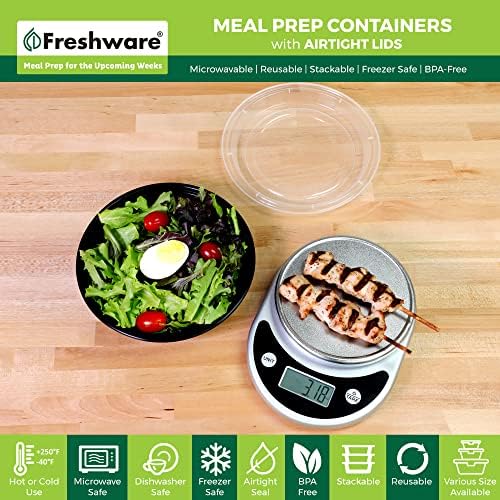 Freshware Meal Prep Bowl Containers [30 Pack] Plastic Bowls with Lids