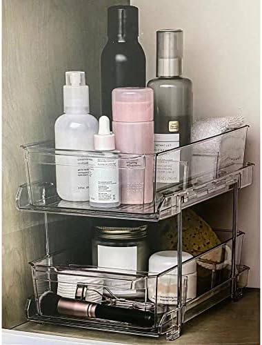 OnDisplay 2-Tier Deluxe Tiered Acrylic Cosmetic/Bath/Pantry/Fridge