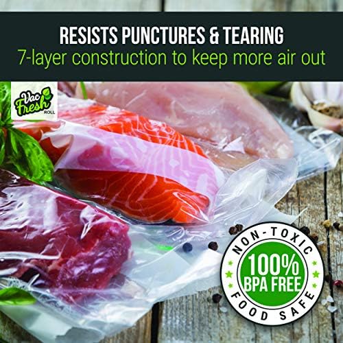 Vacuum Sealer Bags, 15" x 50' Roll, 12 Rolls