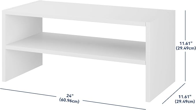 Whitmor Wood Stackable 2-Shelf Shoe Rack, 24 inches - Image 3