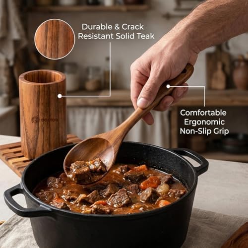 10-Piece Teak Wood Cooking Utensil Set
