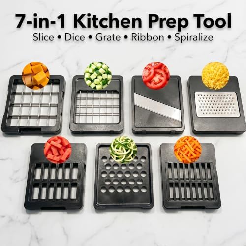 OVENTE 7-in-1 Vegetable Chopper and Mandoline Slicer