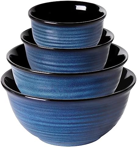 HASENSE Mixing Bowls for Cooking, Baking, Ceramic Serving Dishes Set
