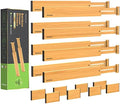ANTOWIN Bamboo Drawer Dividers Organizers 16pcs, Expandable Drawer