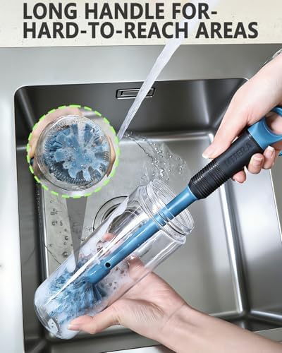 NTIERA 2-in-1 Bottle Brush Cleaner Kit Set,Long Water Bottle Cleaning
