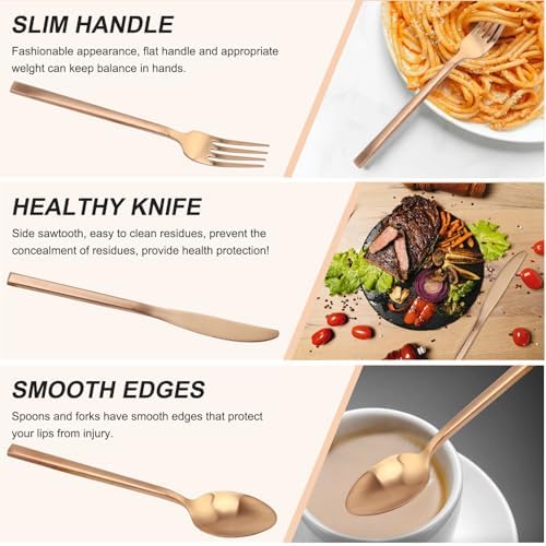 20 Piece Silverware Set for 4,Stainless Steel Flatware Set,Tableware