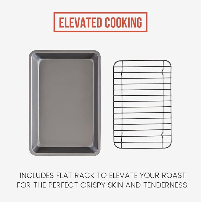 Chef Pomodoro Nonstick Carbon Steel Small Roasting Pan - Image 3