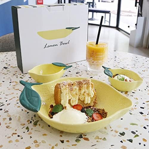 Salad Bowl ceramic Ceramic Salad Bowl Lemon Shape Fruit Bowl Mixing