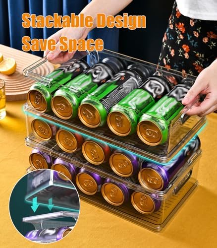 Can Dispenser For Refrigerator, Stackable Kitchen Canned Food Holder