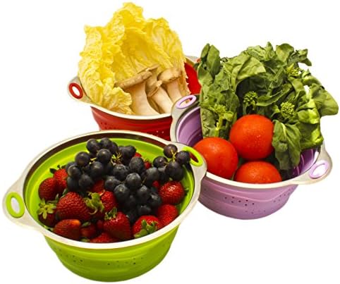 Zoie + Chloe Stainless Steel and Silicone Collapsible Strainer