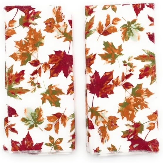 Sg6 Fall Leaves Kitchen Linen Set, 6 Pieces, 2 Towels, 2 Pot Holders