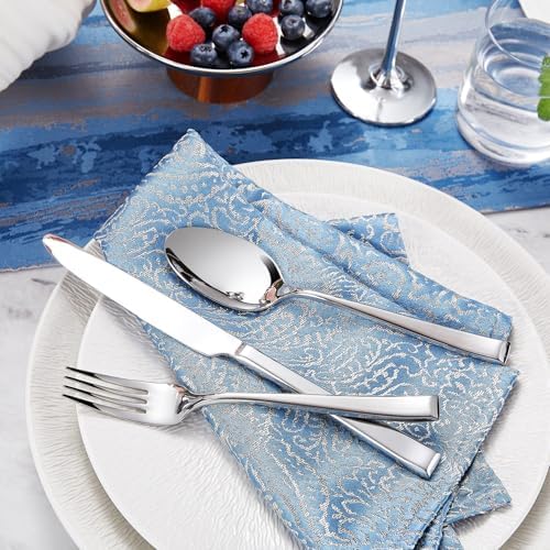 KEAWELL Premium Imperial 20-Piece Fine Silverware Set (20, Silver)