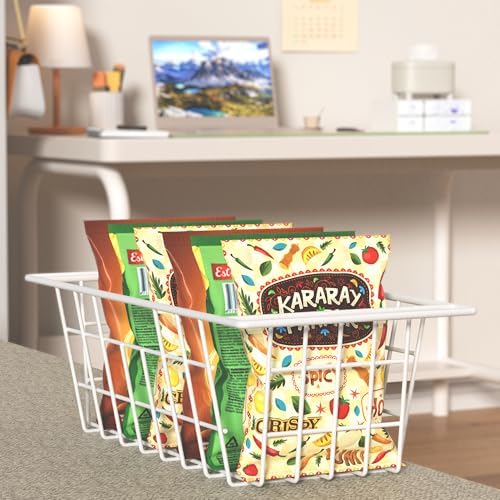 SANNO Chest Freezer Baskets Organizer, Deep Freezer Baskets Bin Sturdy