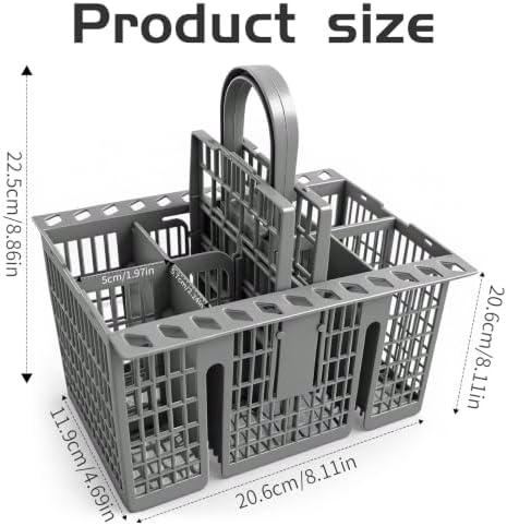 Dishwasher Cutlery Basket, Universal Replacement Cutlery Holder with