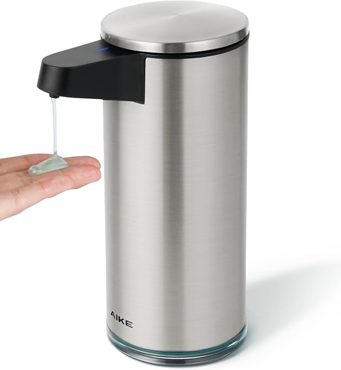 AIKE SensePro Automatic Soap Dispenser Type-C Rechargeable, Brushed Stainless by AIKE