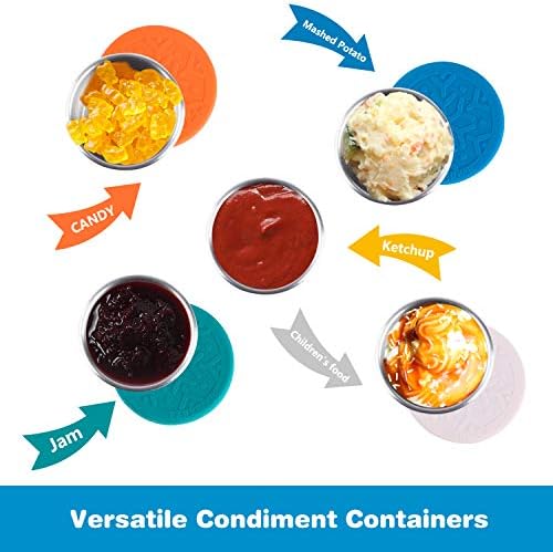 LALASTAR Salad Dressing Container To Go, 4x1.6oz Stainless Steel