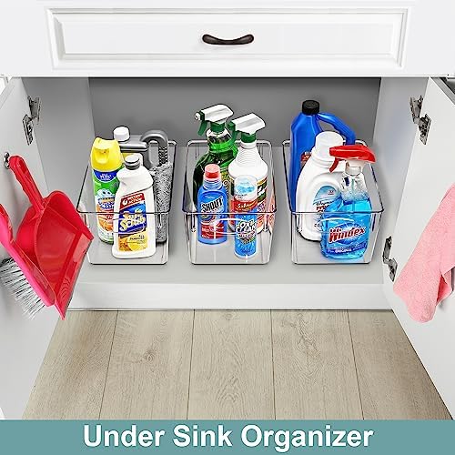 Sorbus Fridge Organizers and Storage, Clear Plastic Bins
