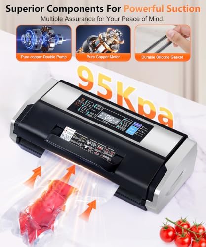 95KPa Commercial Vacuum Sealer, Double Heat Seal