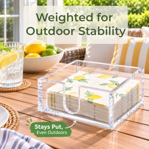LotFancy Clear Acrylic Napkin Holder