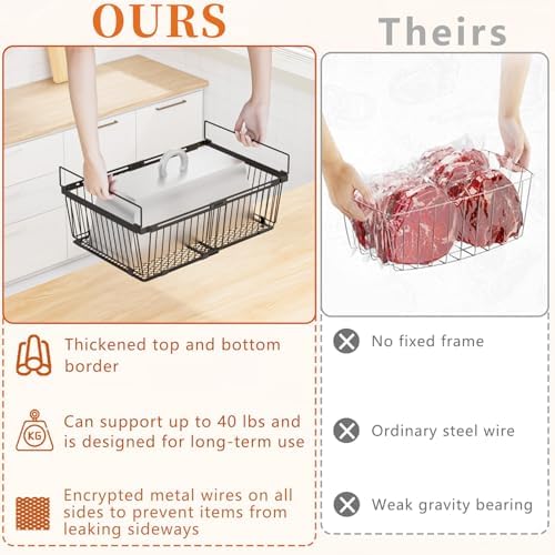 Large Freezer Organizer Bins, 10 to 20 Cu.Ft, 4 Pack