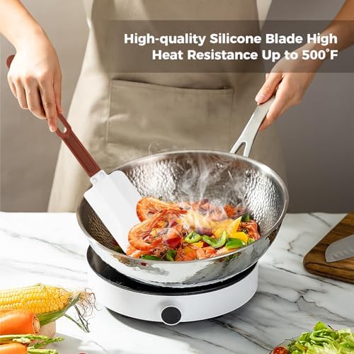 High Heat Resistant Silicone Spatulas, 13-1/2" Commercial Spatula