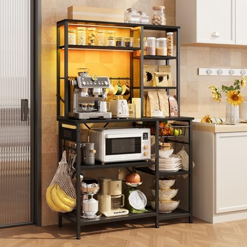SUPERLELE 6-Tier Bakers Rack with Power Outlets