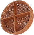 Woven Multipurpose Serving Basket Round Storage Tray for Fruits