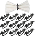 CHENGU 12 Pcs Halloween Bat Napkin Rings, Black Metal Alloy Napkin
