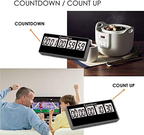 Jayron 9999 Day Digital Countdown Timer, Black