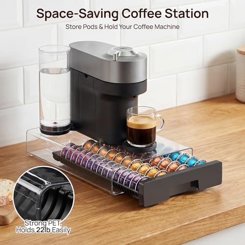 Vtopmart Coffee Pod Drawer Organizer for Nespresso Vertuo Pods