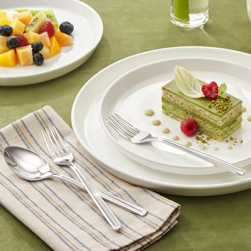 KINGSTONE 4-Piece 6.7-Inch Salad Forks, 18/10 Stainless Steel Dessert