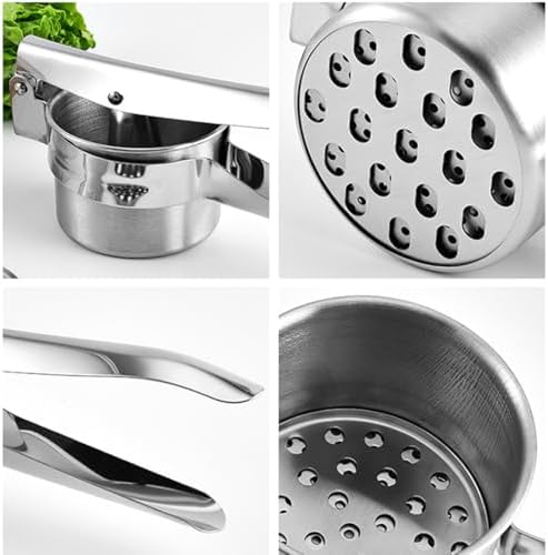 Potato Ricer 15oz, Heavy Duty Stainless Steel Potato Masher and Ricer