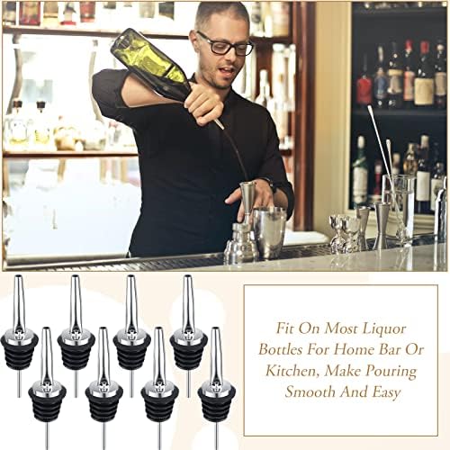 Chengu 72 Pcs Metal Pour Spout for Liquor Bottles, Silver