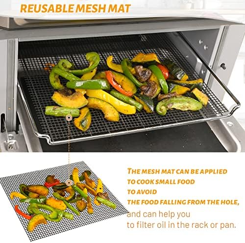 WMKGG 12 inch Square Air Fryer Liners Set, 3 Pack Toaster Oven Mat