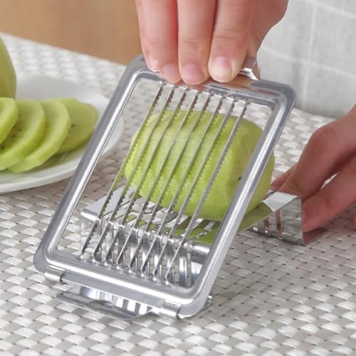 Egg Slicer with 8 Cutting Wires One-press Uniform Slices Stainless