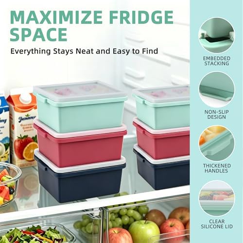 Silicone Soup Freezer Molds with Lids, 2-Cup for Meal Prep, 3-Pack