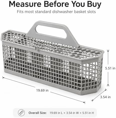 Universal Dishwasher Silverware Basket Replacement with Handle
