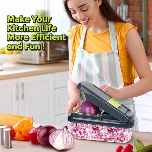 AHA Lifestyles16-in-1 Vegetable Chopper Slicer, Veggie Chopper, Food