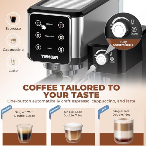 TENKER 20 Bar Espresso Machine with Automatic Milk Frother