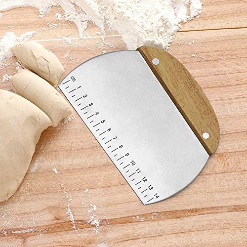 Dough Scraper, Stainless Steel Dough Pastry Scraper Cutter Chopper